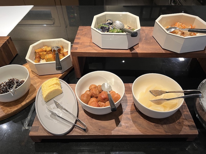 ハイアットセントリック銀座東京の朝食：ビュッフェテーブル（和食2）