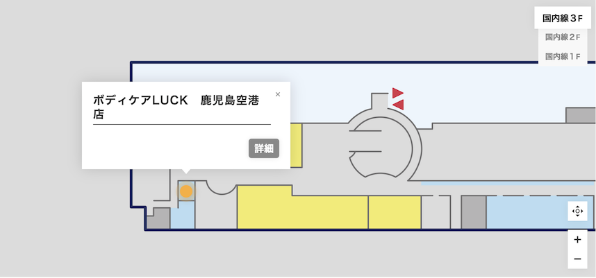 ボディケアLUCK鹿児島空港店の地図