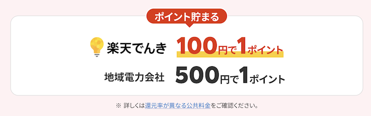 楽天でんき「ポイント還元（楽天カード）」