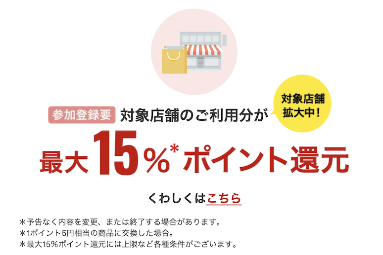 三菱UFJカードのポイント還元率：最大15％ポイント還元